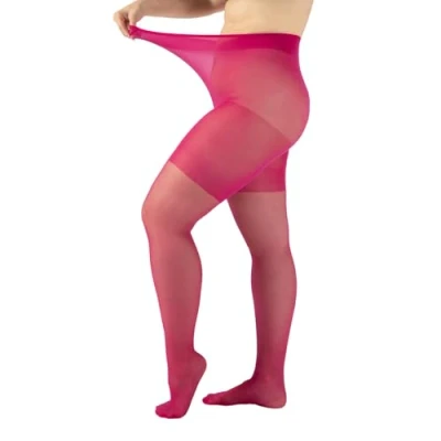 Immagine di Calzitaly Sheer PLUS SIZE Tights 20 DEN Collant, Donna, Taglia: 3XL, Pink