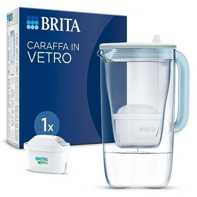 Immagine di BRITA Caraffa filtrante vetro (2.5L) incl. 1x filtro MAXTRA PRO All in 1 che riduce cloro, calcare, PFAS e metalli premium