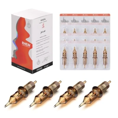 Immagine di HAWINK Cartucce per Tatuaggi Aghi 50 Pz Misti 12 Standard Round Liner 3RL 5RL 7RL 9RL 11RL EN02 50KIT E
