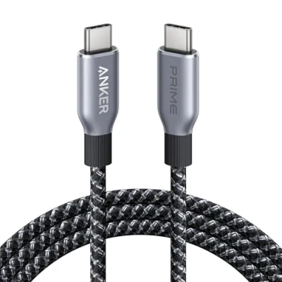 Immagine di Cavo Anker Prime da USB C a 240W, ricarica rapida e resistente, in nylon intrecciato con materiali riciclati, 1.8m, per iPhone 16/16 Pro/16 Pro Max/16 Plus, MacBook, iPad, Galaxy S24, altri