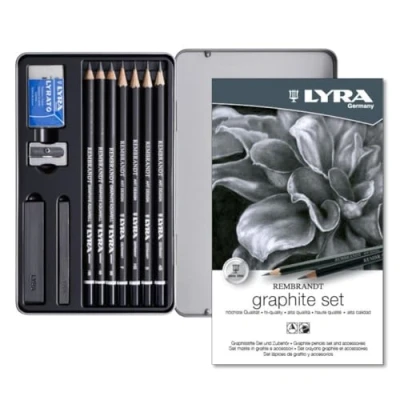 Immagine di LYRA Rembrandt Confezione in Metallo 7 Matite Grafite Assortite