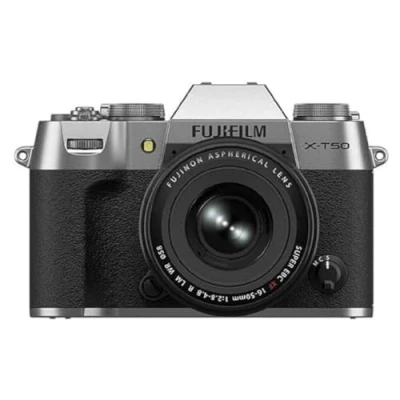 Immagine di Fujifilm X T50 Fotocamera Digitale Mirrorless 40MP KIT XF16 50mmF2.8 4.8, Sendore Trans CMOS 5 HR, IBIS, Filmati 6.2K 30p, Mirino EVF, Schermo LCD 3&quot; tiltabile, Argento