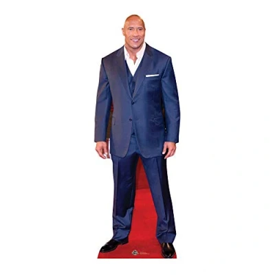 Immagine di Star Cutouts CS599 Sagoma in Cartone di Dwayne Johnson, Perfetta per Compleanni, Regali, Feste e Fan, Altezza 195 cm