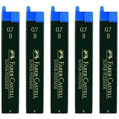 Immagine di Faber Castell Mine fini ai super polimeri, 0,7 B, quantità 5