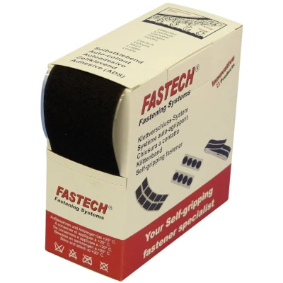 Immagine di FASTECH® B50 SK L 999905 Nastro a strappo per incollaggio colla caldo Parte morbida (L x L) 5 m 50 mm Nero
