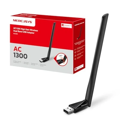Immagine di MERCUSYS TP Link MA30H WiFi Usb AC1300Mbps, Chiavetta WiFi, Antenna per PC, Alto Guadagno, Wireless Dual Band, MU MIMO, WPA3, Windows 11/10