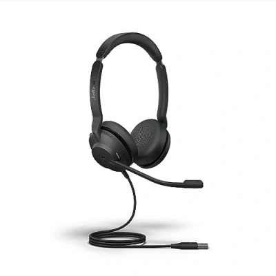 Immagine di Jabra Evolve2 30 SE Cuffie stereo con cancellazione del rumore, dotate di tecnologia chiamata a 2 microfoni e cavo USB A, certificazione MS Teams, funziona tutte le altre piattaforme, colore