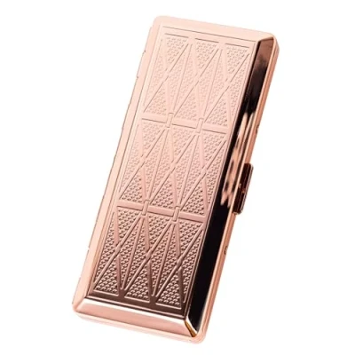 Immagine di Bellissimo Elegante e Semplice Astuccio per Sigarette in Metallo da Donna Uomo Contiene 10 100 mm (10pcs 100mm, rosa erba)