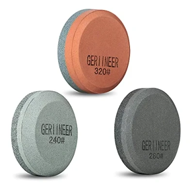 Immagine di GERIINEER 3 Pcs 2 In 1 Pietra per Affilare Su Due Lati, Coltelli Attrezzi da Giardino Cucina Scalpelli Asce (3 Pcs)