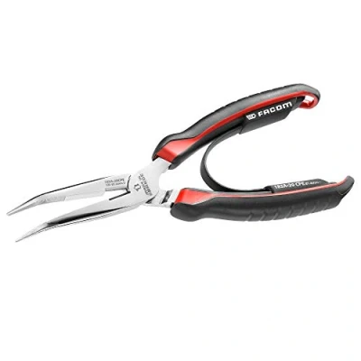 Immagine di FACOM 183A.20CPE Pinza semirotonda con becco lungo, 200 mm, colore: Rosso/Nero