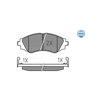 Immagine di MEYLE 025 232 3417/W Kit pastiglie freno ORIGINAL Quality Assale anteriore con segnalatore acustico usura lamierino anticigolío