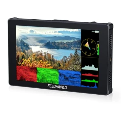 Immagine di FEELWORLD F7 PLUS Monitor campo 7&quot; Touchscreen 1200nit per fotocamera DSLR, 3D LUT, 4K 60Hz HDMI2.0 HDR Waveform, Install Esterna NP F970