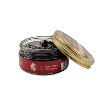 Immagine di Langer &amp; Messmer crema lucido per scarpe in pelle con ingredienti naturali la cura delle di alta qualità adatta a tutte le liscia 50 ml marrone scuro