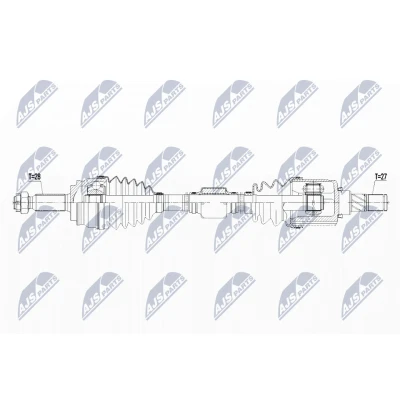 Immagine di NTY NPW CH 062 Albero motore / Semiasse Assale anteriore Dx 958 JEEP: Compass, DODGE: Caliber