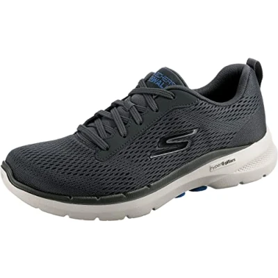 Immagine di Skechers Go Walk 6 Avalo, Scarpe da ginnastica Uomo, Charcoal Textile Synthetic, 39.5 EU