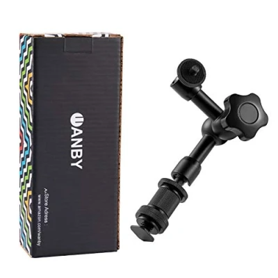 Immagine di WANBY Braccio Magico a Frizione Articolata da 7 Pollici e clip Pinza Regolabile Super Rod con Filettatura 1/4&quot; 3/8&quot; per Attrezzatura Fotografica DSLR Monitor LCD Luci Flash LED