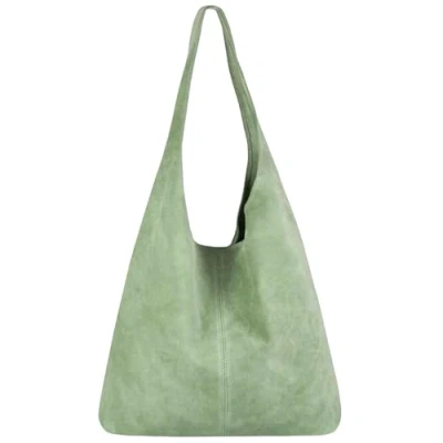 Immagine di Modarno borsa a tracolla da donna in pelle scamosciata pochette, tracolla, shopper, donna, vera (Marrone Acceso)