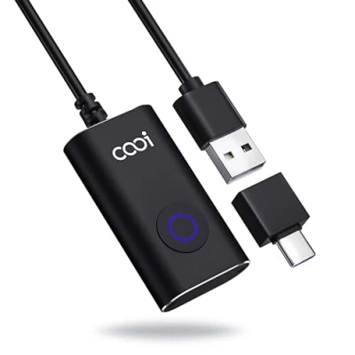 Immagine di cooidea Mouse Jiggler USB Mover, 4 Modalità di Spostamento Automatico Mouse, Simulatore Movimento con ON/OFF, 100% Non Rilevabile, Plug &amp; Play, Adattatore C