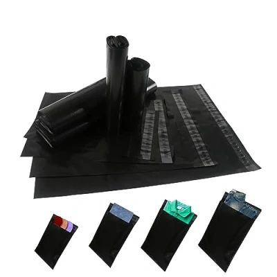 Immagine di huruirui Buste per Spedizioni Sacchetto di Plastica C5 A4 B4 A3 100pcs Nero Vinted Postali Autoadesive Opache Abbigliamento Logistica Imballaggio Trasporto Scatola