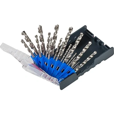 Immagine di kwb 109119 HSS Kit punte a spirale da metallo 19 parti 1 mm, 1.5 2 2.5 3 3.5 4 4.5 5 5.5 6 6.5 7 7.5 8