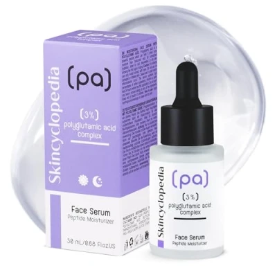 Immagine di Skincyclopedia siero peptide, viso anti invecchiamento con acido polilutammico al 3%, cura del altamente efficace, contrasta l&#039;invecchiamento precoce, 30 ml