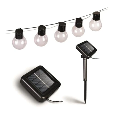 Immagine di Suprema, Catena Luminosa Esterno Solare 10m, 40 Luci LED, Sensore Crepuscolare, Giochi di Luce, USB C, IP45, Telecomando e Accessori Inclusi