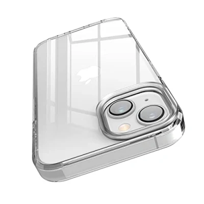 Immagine di elago Cover ibrida trasparente compatibile con iPhone 14 (6,1&quot;), tecnologia PC + TPU, ingiallimento ridotto, cristallo trasparente, custodia antiurto, protezione integrale (trasparente)