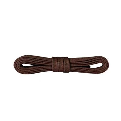 Immagine di Kaps Lacci Cerati Per Scarpe Piatte, 100% Cotone di Alta Qualitá, Colorati, 5 mm 0,19 pollici larghezza, Made in Europe (75 cm 29 pollice 4 paia occhielli / 79 Marrone)