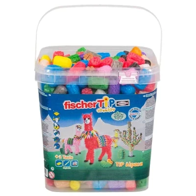 Immagine di fischerTip 548968 Materiale per Il Fai da Te Tip Alpaca 600 Giocattolo Creativo, Multicolore, dai 3 Anni in su, Colore Colourful