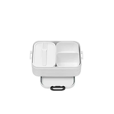 Immagine di Mepal Porta Pranzo Bento Take A Break Midi Sacco per il con Box Panini, Spuntini e Avanzi Snack 900 ml White