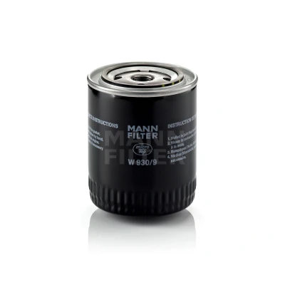 Immagine di MANN FILTER W 930/9 Filtro olio 3/4 16 UNF con una valvola blocco arretramento ad avvitamento