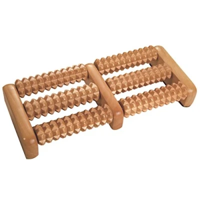 Immagine di CROLL &amp; DENECKE Rullo massaggiante per i piedi, in legno, 2 x 3 ruote