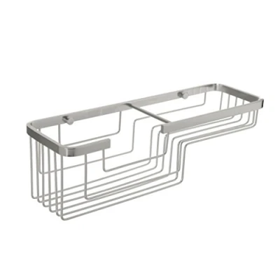 Immagine di TATAY Aluminium Cestillo de baño Rectangular con Dos Alturas, Alluminio, Cromado, 12 x 11.6 48.5 cm