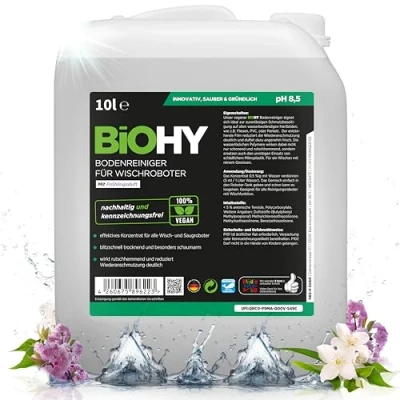Immagine di BiOHY Detergente per pavimenti robot aspirapolvere con fresco profumo di primavera (Lattina da 10 Litri) concentrato tutti i senza schiuma e