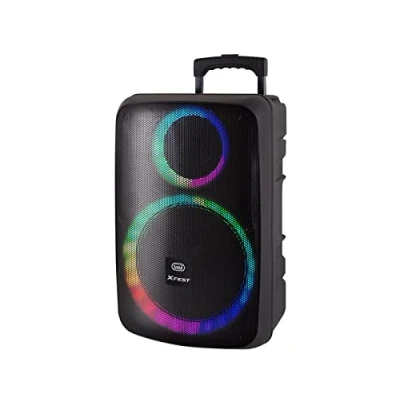 Immagine di Trevi XFEST XF 1250 KB Altoparlante Amplificato 90W, Bluetooth, USB, AUX IN, TWS, Ingresso 12V per Batteria Ausiliaria, Ricaricabile, Karaoke Party Speaker con Microfono Incluso, Nero