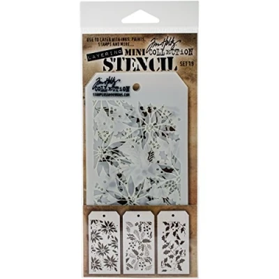Immagine di Stampers Anonymous Mini Stencil Set 19, Materiale Sintetico, Multicolore, 21.5 x 9.2 0.1 cm