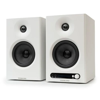 Immagine di VULKKANO PRO4 Casse Monitor Studio con Woofer da 4, Bluetooth, Ingresso Bilanciato TRS, RCA, Uscita per Cuffie, AUX, Ottica, Regolazioni EQ, PC