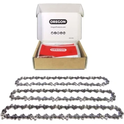 Immagine di Catene per Motosega Oregon Catena di Ricambio VXL con Taglienti “Semi Chisel Barre da 30 cm (12), Passo 3/8&quot; Basso Profilo, Spessore 1,3 mm, 44 Maglie Confezione 3 pezzi (T44X3)