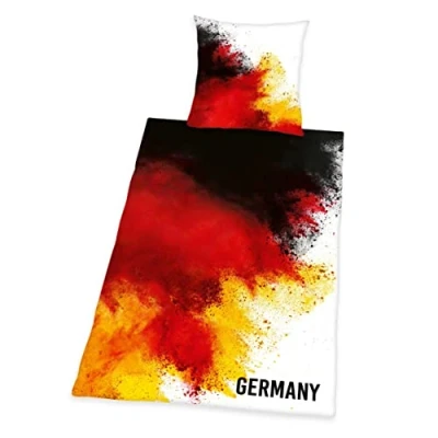 Immagine di Herding Set Biancheria da Letto, Germania, Federa 80 x cm, Copripiumino 135 200 Con Cerniera Scorrevole, 100% Cotone Renforcé, Multicolore