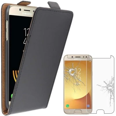 Immagine di ebestStar Cover Compatibile con Samsung J5 2017 Galaxy SM J530F Custodia Protezione Pelle PU Risvolto Verticale, Nero + Pellicola Vetro Temperato [Apparecchio: 146.2 x 71.3 7.9mm, 5.2&#039;&#039;]