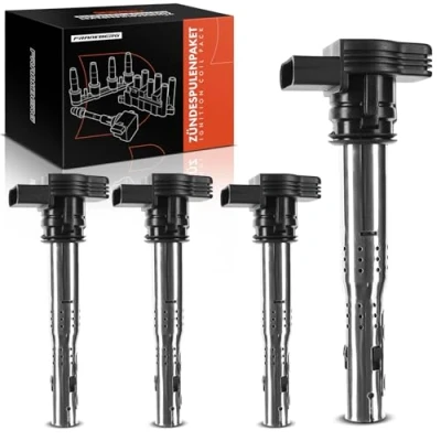 Immagine di 4 bobine di accensione Sostituzione per A4 A5 A6 A8 Q3 Q5 TT Octavia Superb Leon Beetle Golf Jetta Passat Polo 2003 2018 07K905715A