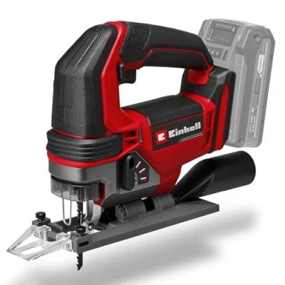 Immagine di Einhell Professional seghetto alternativo TE JS 18/100 Li Solo Power X Change (18 V, profondità taglio 100 mm su legno, altezza sollevamento 26 mm, passo max. 45º, incl. lama, senza batteria)