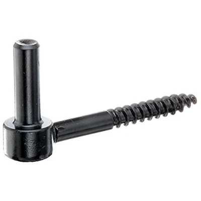 Immagine di Alberts 306618 Cardine ad avvitare, gancio a J, filettatura tagliata, vernice immersione nera, entrata Ø12 mm, lunghezza 105 mm