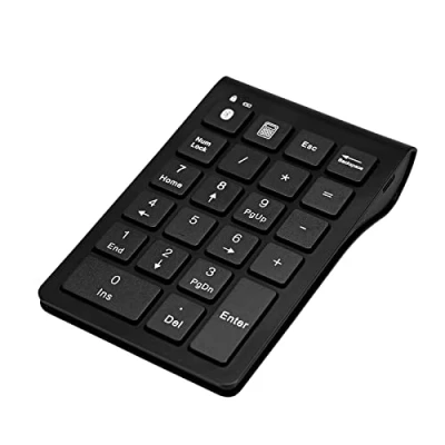Immagine di Podazz tastierino numerico, Bluetooth Numpad 2.4G numerico cabello con multifunzione chiavi multimediali per laptop, desktop, notebook, PC (ricarica USB)