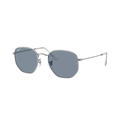 Immagine di Ray Ban Occhiali da Sole RB3548N 003/02 Hexagonal Grigio/Blu Unisex Polarizzati 54/21/145