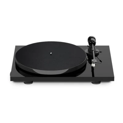 Immagine di Pro Ject E1 AT3600L Phono Lettore di dischi con preamplificatore fono interno Plug &amp; Play, elemento AT3600L, limitatore risonanza nero