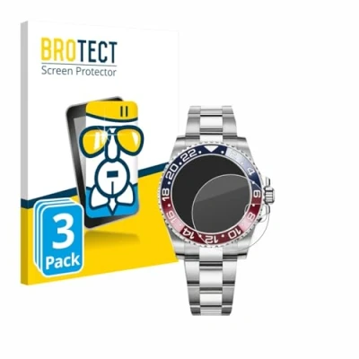 Immagine di brotect Pellicola Protettiva Vetro per Rolex GMT Master II Protezione Schermo (3 Pezzi) [Durezza Estrema 9H, Chiaro]
