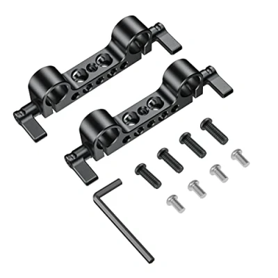 Immagine di SMALLRIG Morsetto 15mm Rod (2 Pacchetti) con Filettature da 1/4 Pollici per il Supporto di Rail System 2061