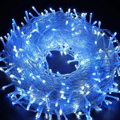 Immagine di HULX Luci di Stringa Fata Albero, 5m 50LED Natale a LED Scintillanti Albero Batteria (Blu)