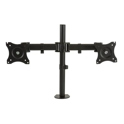 Immagine di LINK LKBR07 Braccio Supporto da Tavolo con Morsa per 2 Monitor 13 27&quot; Fino a 8 kg 3 Snodi, Nero